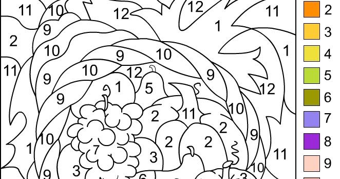 Nicole's Free Coloring Pages: COLOR BY NUMBER AUTUMN