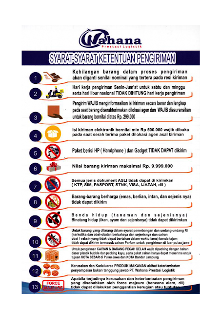 Syarat Ketentuan Kirim Wahana Prestasi Logistik Wahana Prestasi Logistik Ciganjur