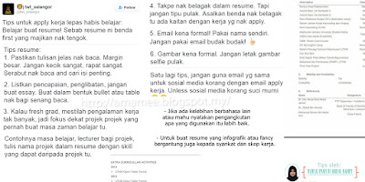 cara tulis resume tips lulus temuduga interview microsft word template