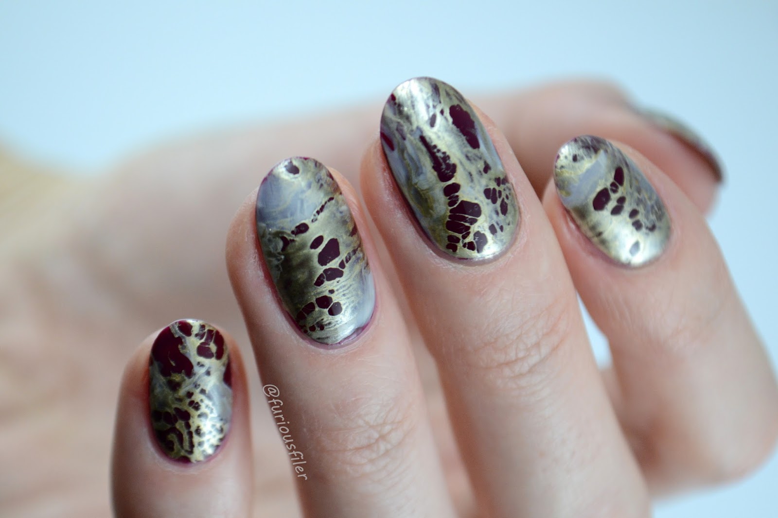 stamper marble nail art splatter tutorial furious filer