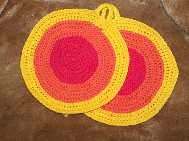 Spitzmäuschen: Runde Topflappen - Anleitung