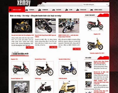 thiết kế website bán hàng xe máy chuyên nghiệp