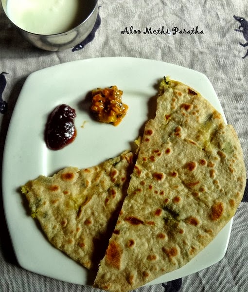 Food-Home-Living: Aloo Methi Paratha for Breakfast