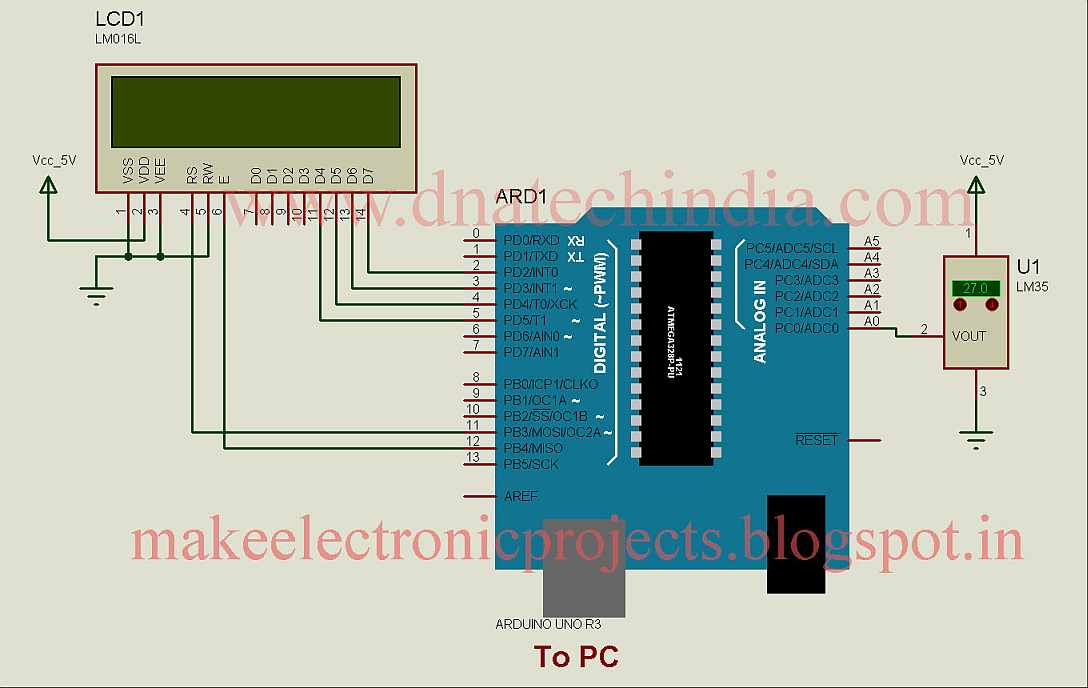 Arduino Based Digital Thermometer ~ Crazy for Electronics