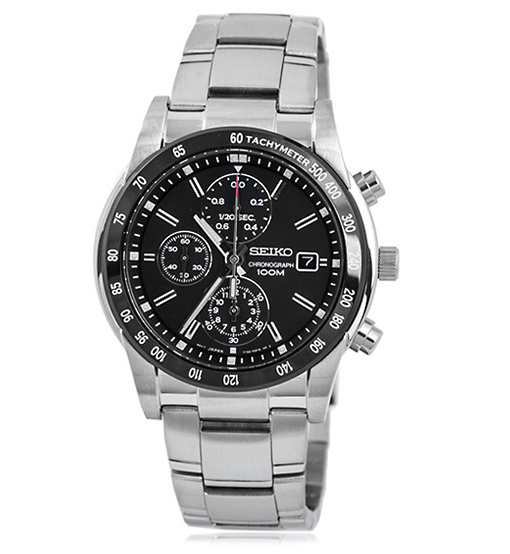 Seiko Men’s Chronograph Watch - Black - Hook of the Day
