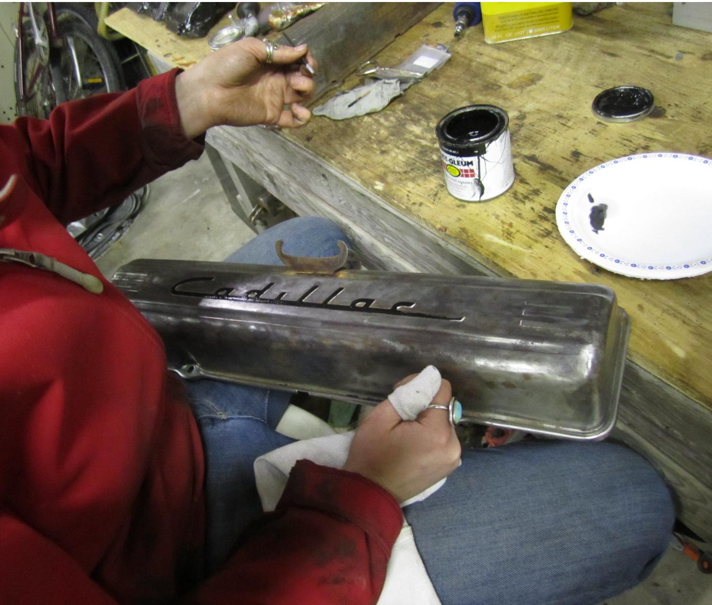 Pretty Greasy The 56' Cadillac Valve Covers