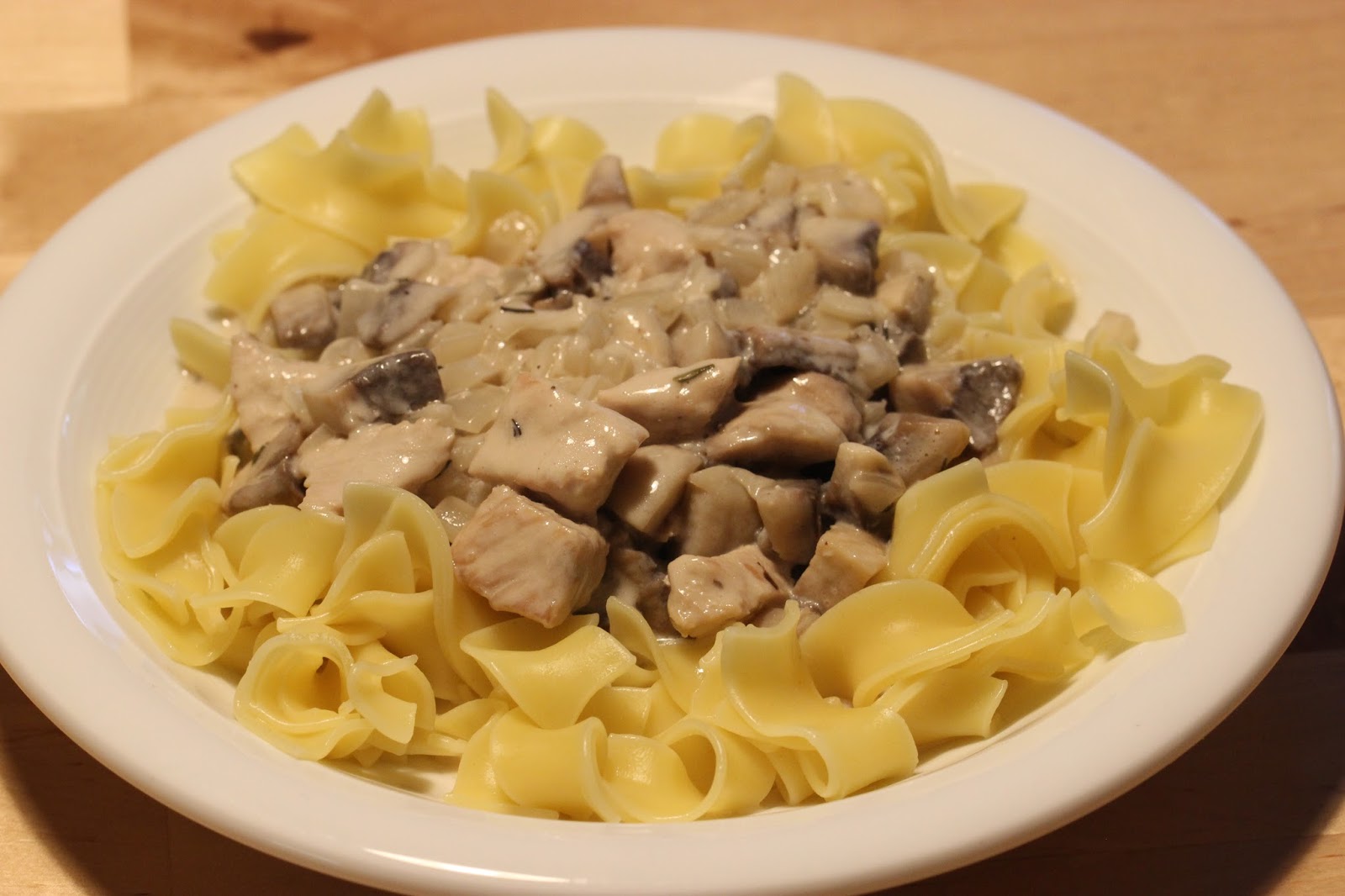 Leckereien aus der (Mini-)Küche: Bandnudeln mit Champignons und Pute