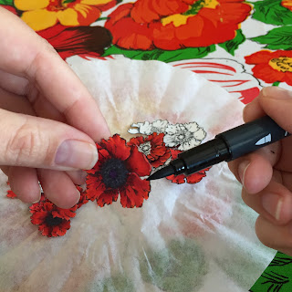 edging a fussy cut image with a marker makes your cutting look flawless