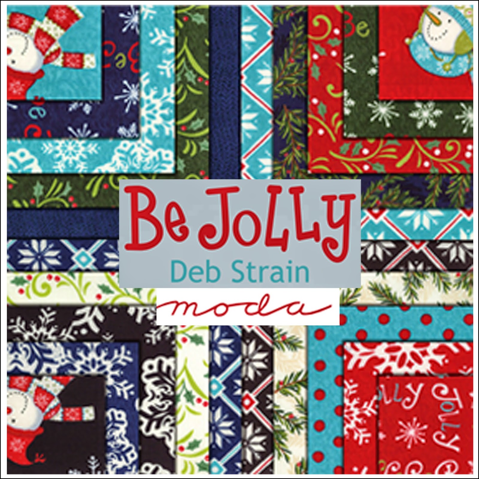 Crazy Quilt Girl Fabric Shop Moda BE JOLLY Fabric