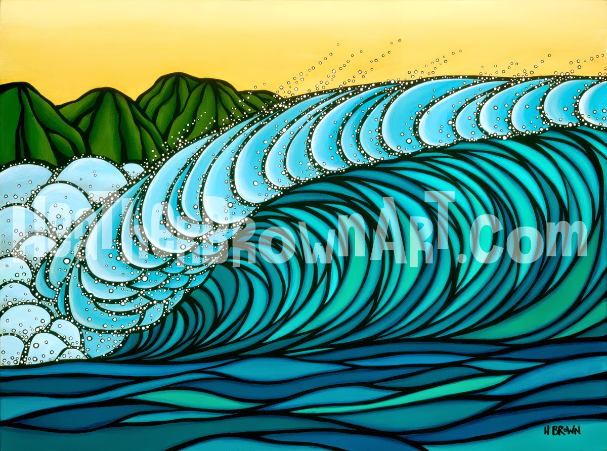 hawaii wave art