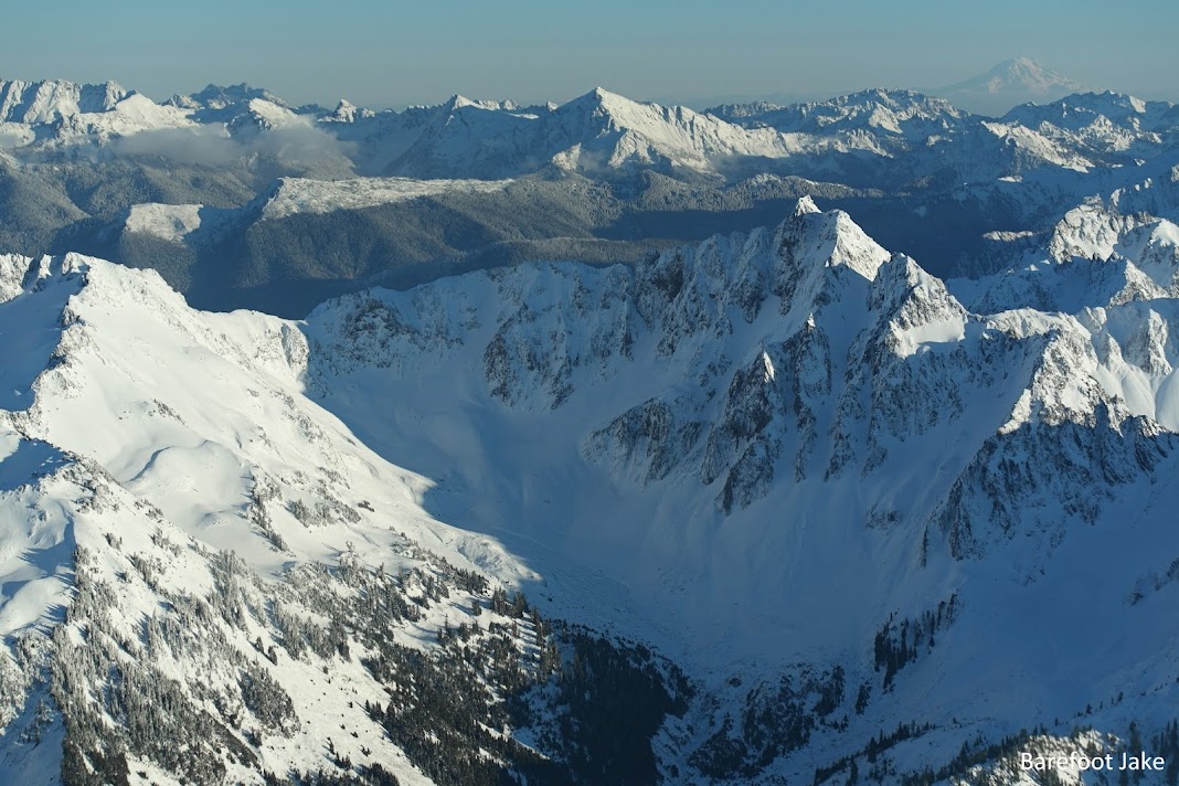 Mount Meany, Chimney Peak and Mount Rainier Mount Meany