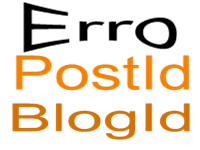 Erro BlogId e PostId Erro BlogId e PostId