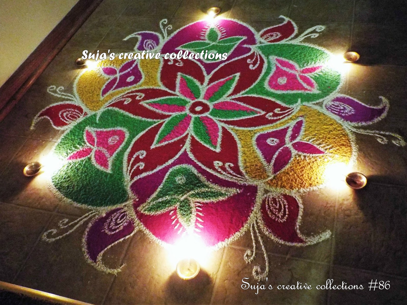 Suja's Creative Collections: Deepam Rangolis