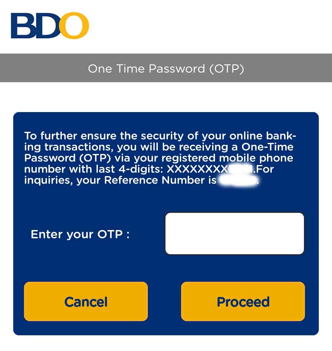 how to delete my bdo online banking