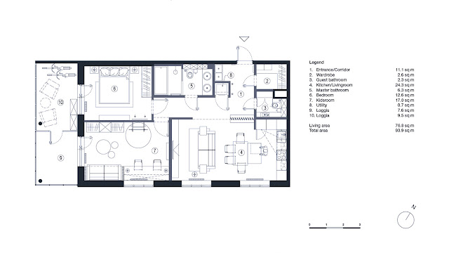 apartamento decorado 90 m² com decor clean, madeira e turquesa. Blog Achados de Decoração
