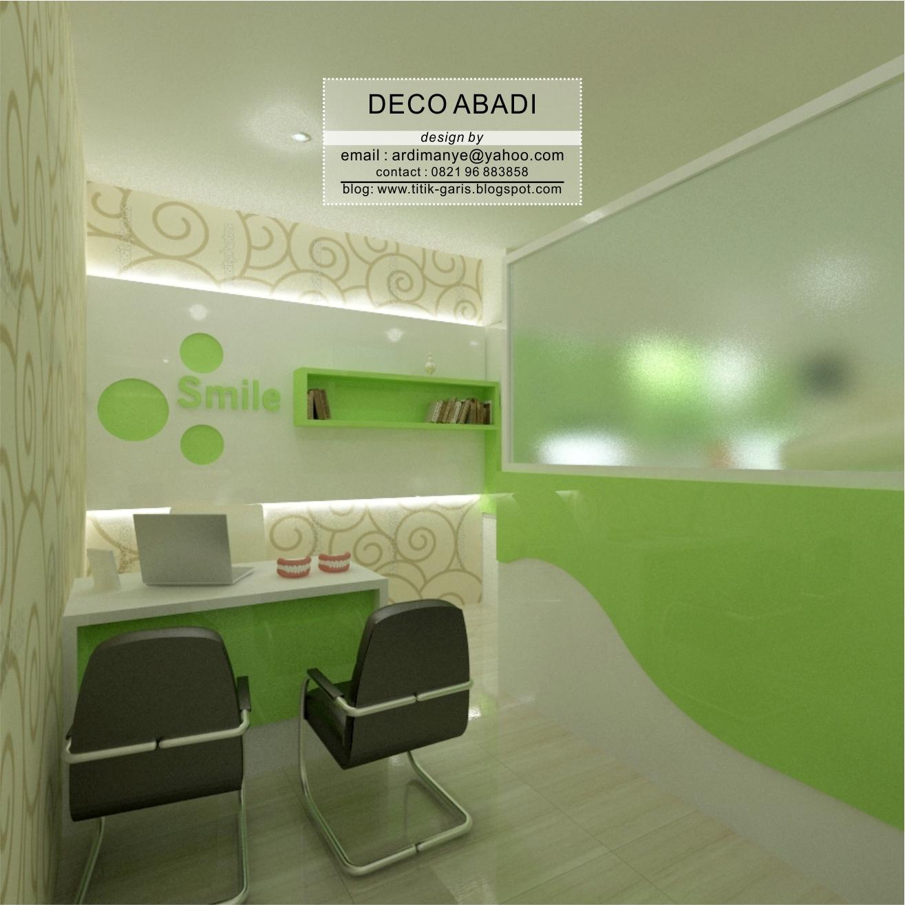 Desain interior Klinik Gigi pada bangunan ruko - Rumah Garis
