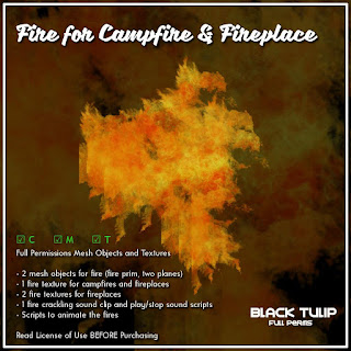 [Black Tulip] Full Kit - Animated Fireplace Fire