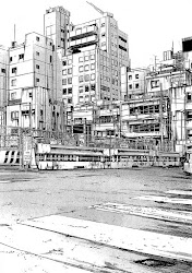urban sketches drawings architectural drawing sketch cityscape architecture manga background kiyohiko azuma landscape designstack cityscapes environment pencil sketching building oo