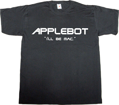 apple robot terminator movie fun macintosh mac t-shirt ephemeral-t-shirts