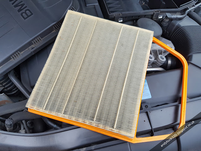 BMW E92 N54 335i standard panel air filter removed