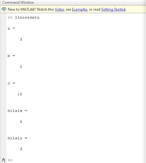 Program Persamaan Linier dengan MATLAB
