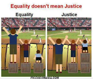 Difference between equality and justice