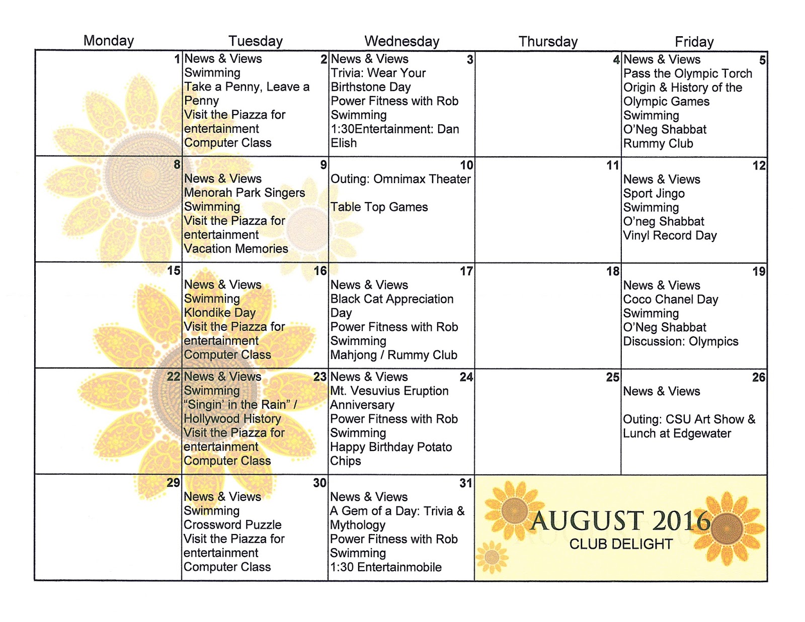 Menorah Park's Mandel Adult Day Center in Cleveland, Ohio Menorah Park