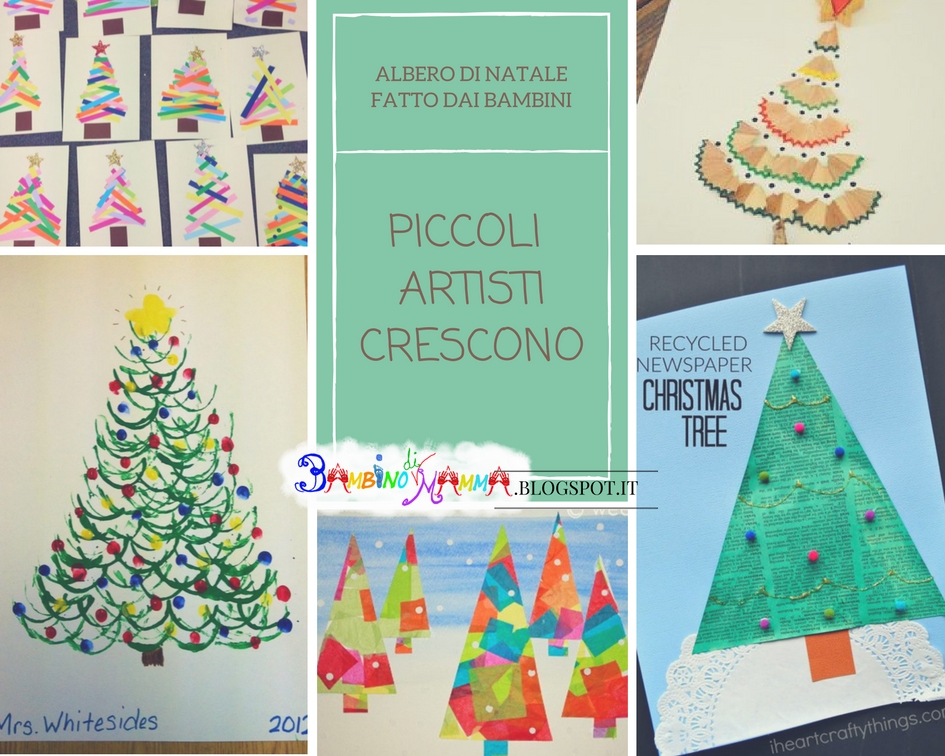 Bambino Di Mamma Albero Di Natale Fatto Con Tecniche Differenti