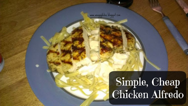 chicken recipes, how to make chicken alfredo the cheap and easy way, chicken alfredo,