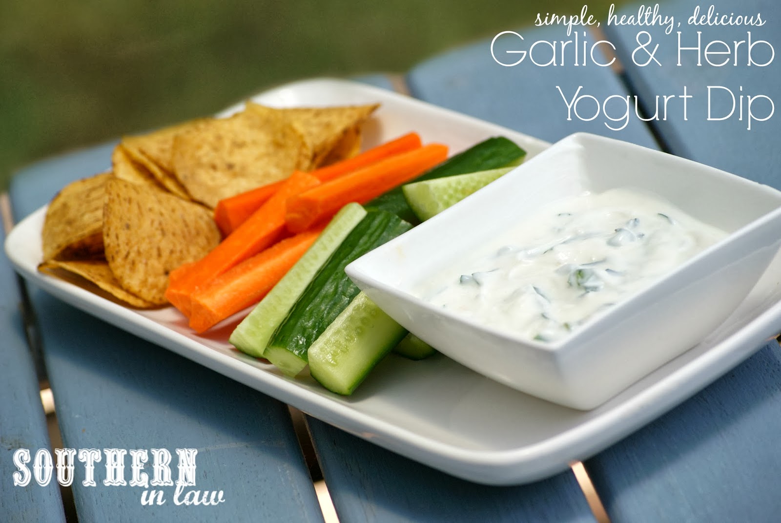 Southern In Law Recipe Healthy Garlic and Herb Yogurt Dip