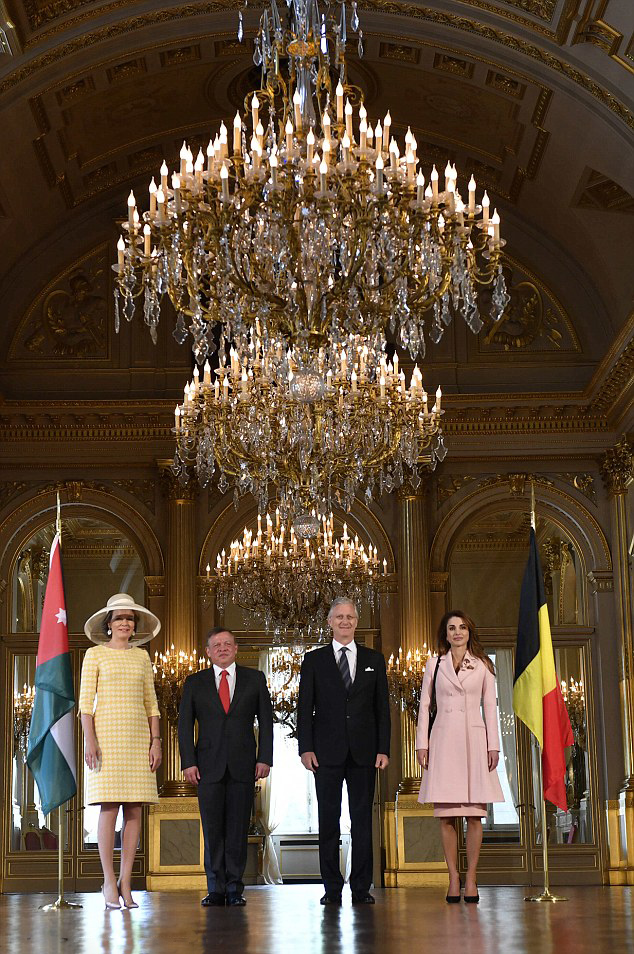 mølle alien Kirken Royal Family Around the World: Abdullah II of Jordan and Queen Rania Of  Jordan on Official Three day State Visit in Belgium: Day Two on May 18, 2016