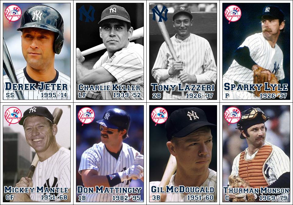 Four Friend's AllTime, AllStar Teams 2016 New York Yankees AllTime