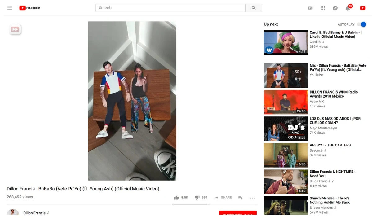 YouTube's web player adapts to vertical videos