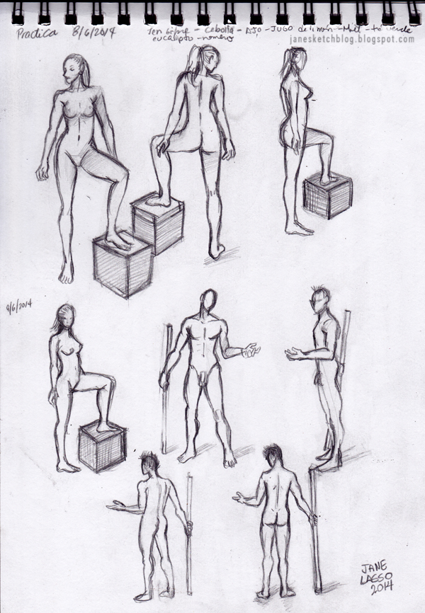 Dibujos y Sketches de Jane Lasso: Prácticas y bocetos a lápiz