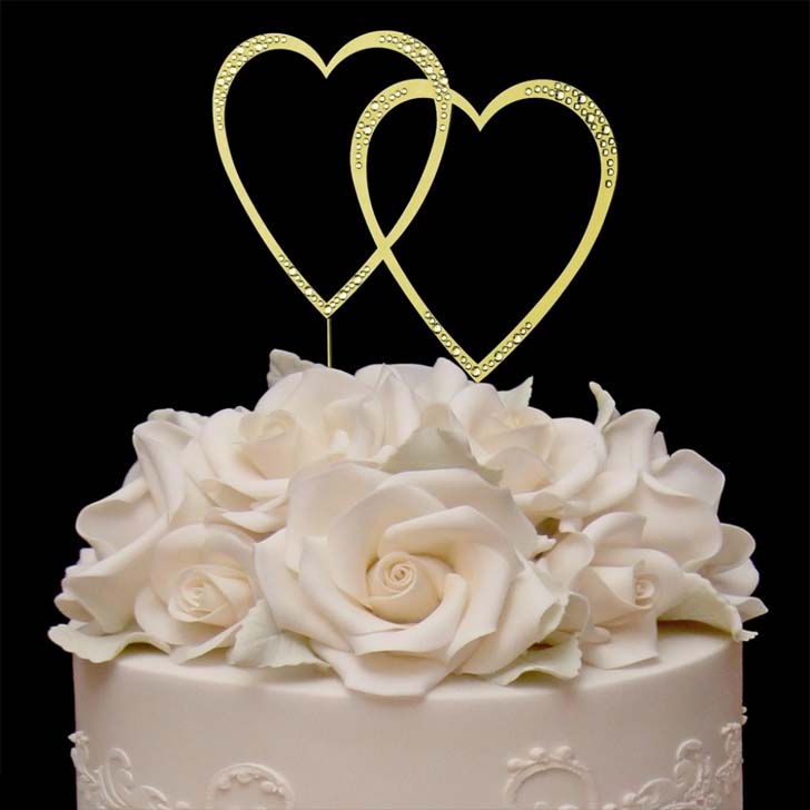 Gold Cake Toppers For Wedding Cakes