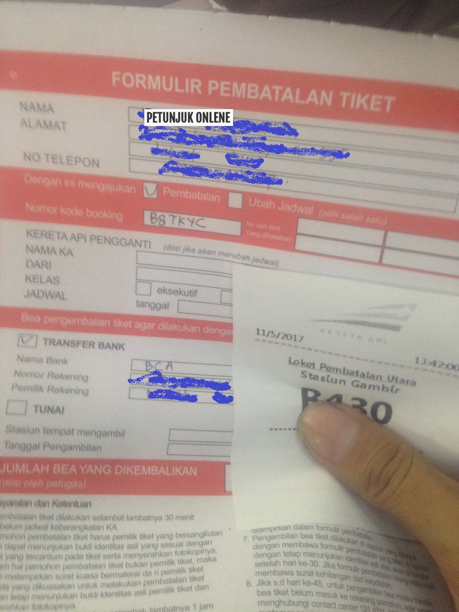 Cara Refund / Tukar Jadwal Tiket Kereta Api KAI Petunjuk