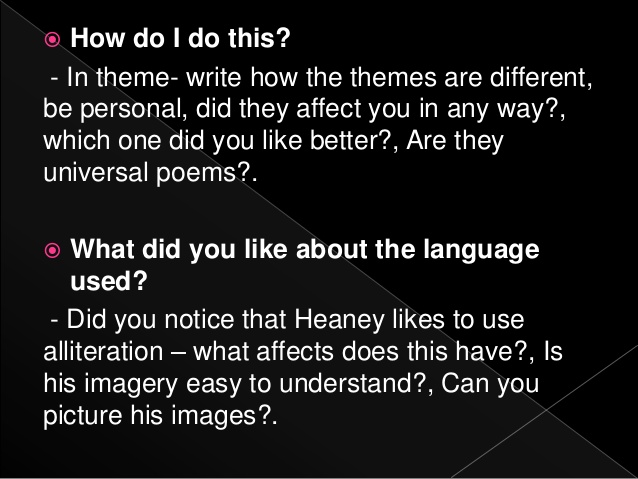 Seamus heaney best known poem image