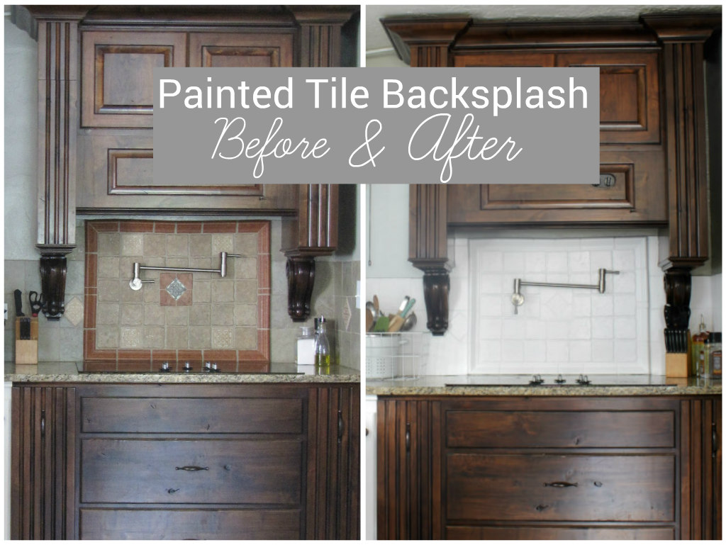 I Painted Our Kitchen Tile Backsplash, Paint Tile Backsplash