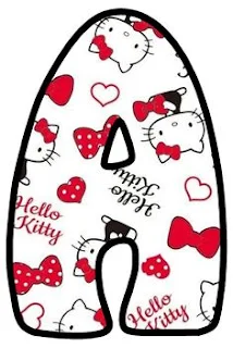 Abecedario Hello Kitty en Rojo. Hello Kitty in Red Alphabet.