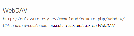 webDAV para ownCloud
