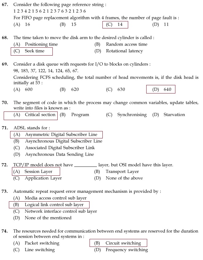 Question Paper and Answer Key Junior Hardware and