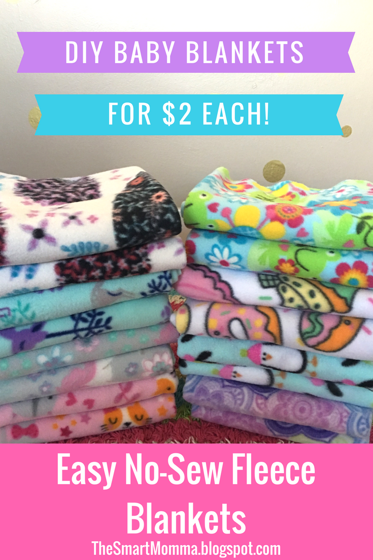 The Smart Momma Easy No Sew Fleece Baby Blankets For 2 Each