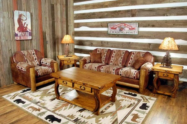 Rustic wood furniture