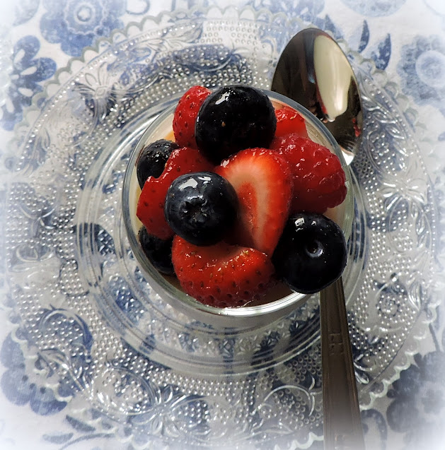 Simple Panna Cotta with Mixed Berries