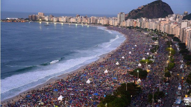 Bãi biển Copacabana ở Rio De Janeiro Brazil