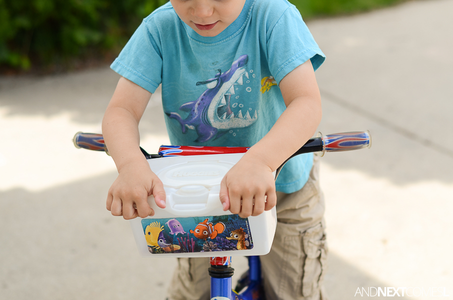 Easy DIY Kids Bike Basket (That's Upcycled Too!) And Next Comes L