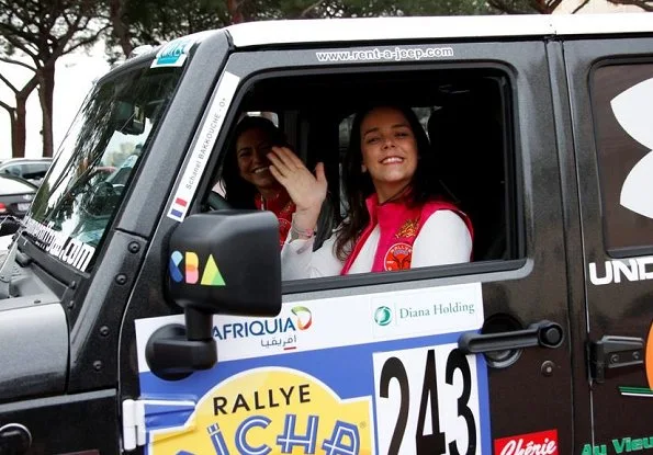 Pauline Ducruet and Jazmin Grace Grimaldi take part in the 28th annual 'Rallye Aïcha des Gazelles du Maroc
