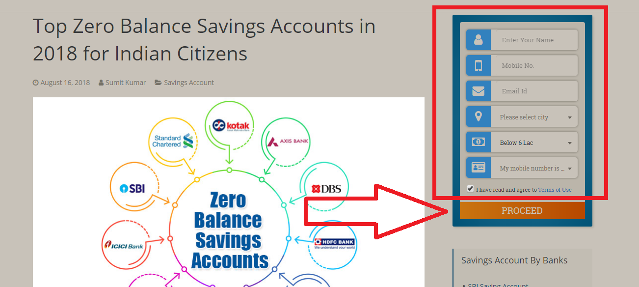 How to open zero balance account online