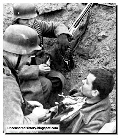 Germans interrogate soviet soldier