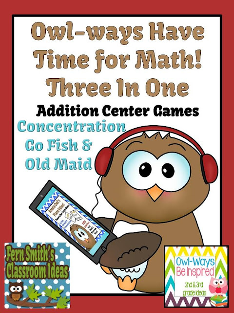 Fern's Freebie Friday ~ Owl-ways Have Time for Math! - Fern Smith's